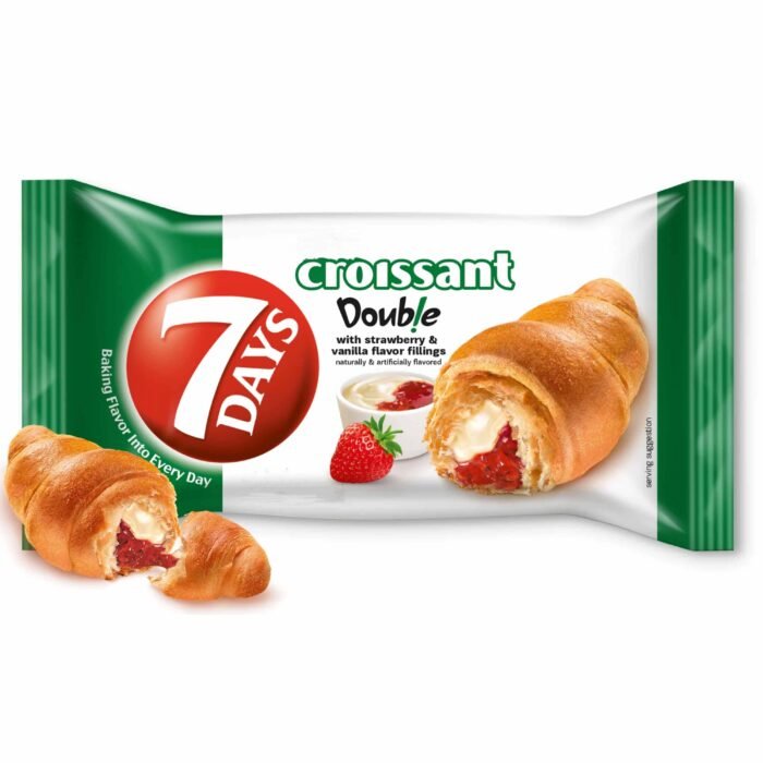7 Days Croissant With Vanilla Flavour & Strawberry Fillings Double Max - 80g - Image 1