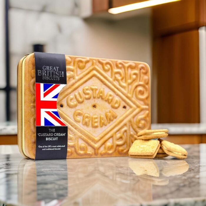 Giant Custard Cream Biscuits Gift Set - Novelty Biscuit Tin 450g - Image 1