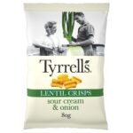 Tyrrells Lentil Sharing Crisps Sour Cream & Onion - 80g