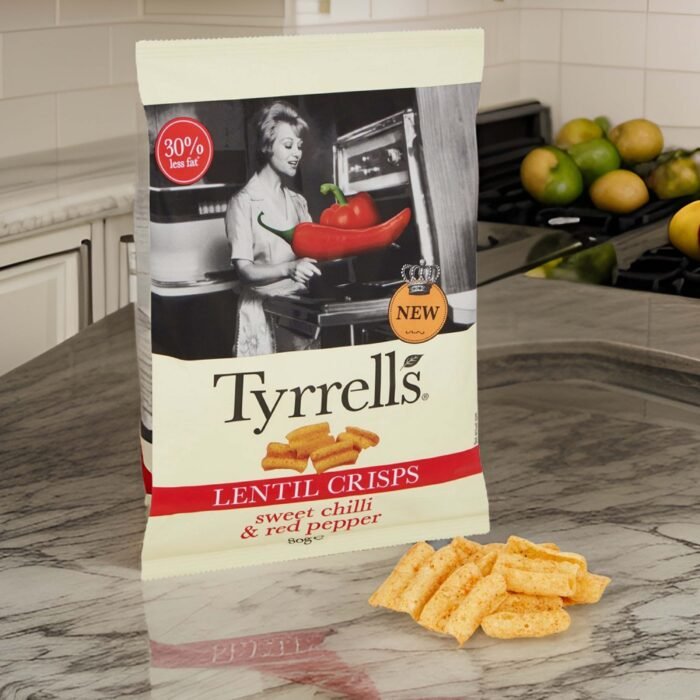 Tyrrells Lentil Sharing Crisps Sweet Chilli & Red Pepper - 80g - Image 2