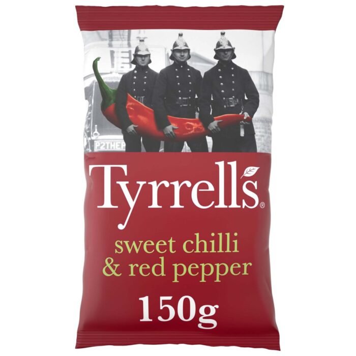 Tyrrells Sweet Chilli & Red Pepper Sharing Crisps - 150g - Image 1