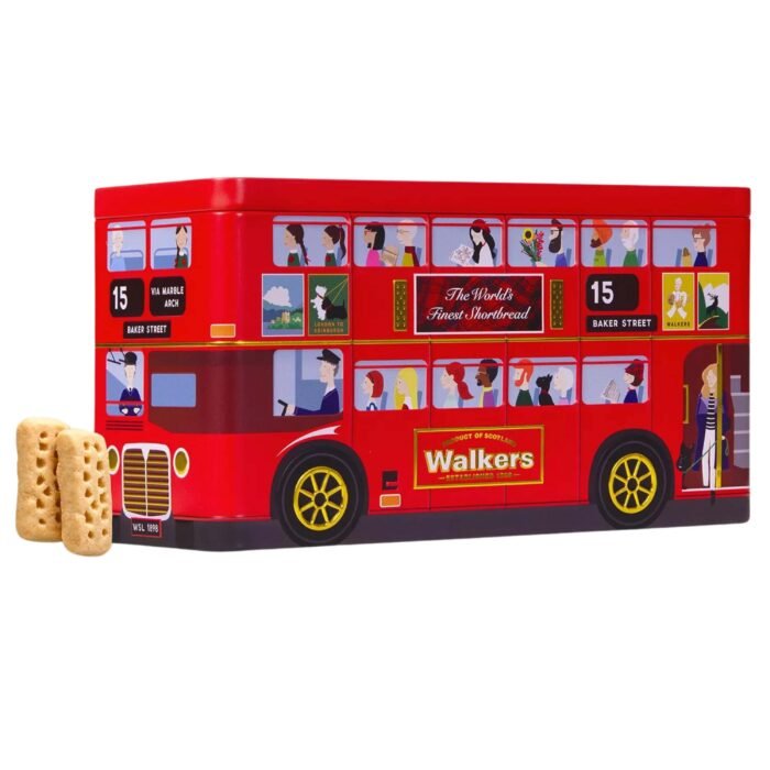 Walkers London Bus Shortbread Tin - 250g - Image 1