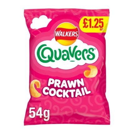 Walkers Quavers Prawn Cocktail 54g – (£1.25 Bag)