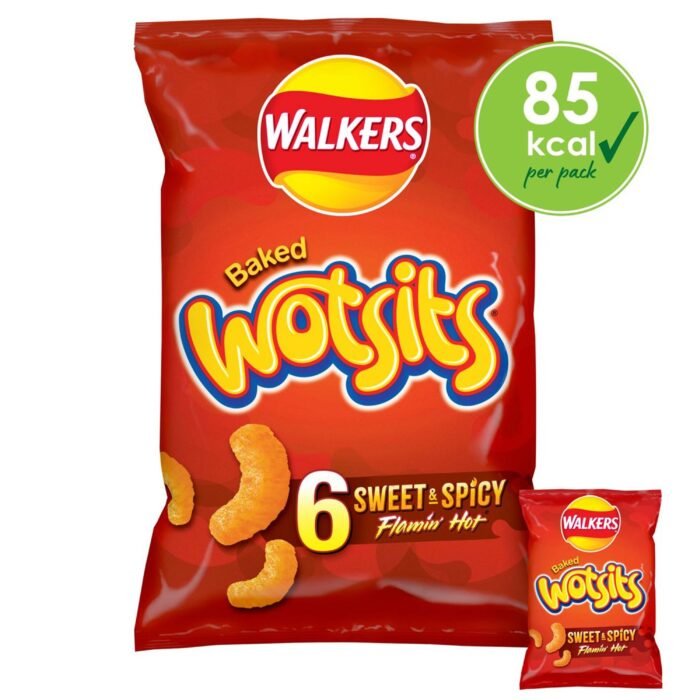 Walkers Wotsits Flamin' Hot Multipack Crisps - 6 PACK - Image 1