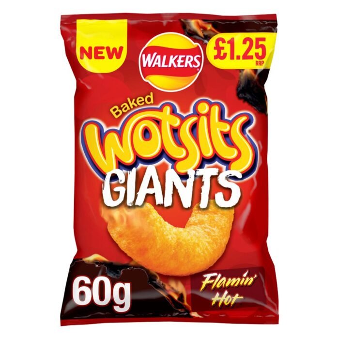 Wotsits Giants Flamin' Hot 60g – (£1.25 Bag) - Image 1