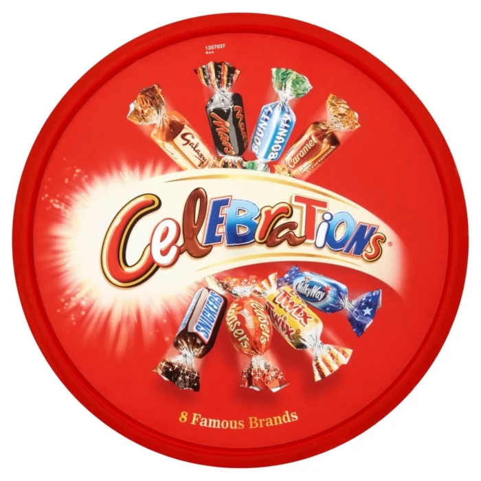 Assorted Christmas Chocolate Tubs Selection – Pack of 4 includes Mars Celebrations Chocolate Bar Tubs (1.21 Pound), Nestle Quality Street (600g), Cadbury Heroes Tin (800g), and Cadbury Roses Tub (550g) - Image 4