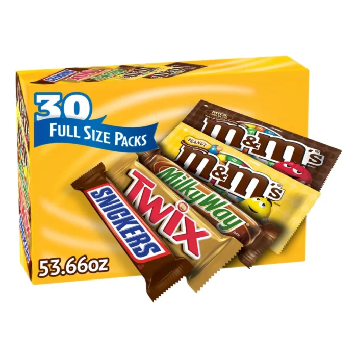 【New user benefits】M&M’s, Snickers and More Chocolate Candy Bars, Variety Pack, 30-count - Image 1