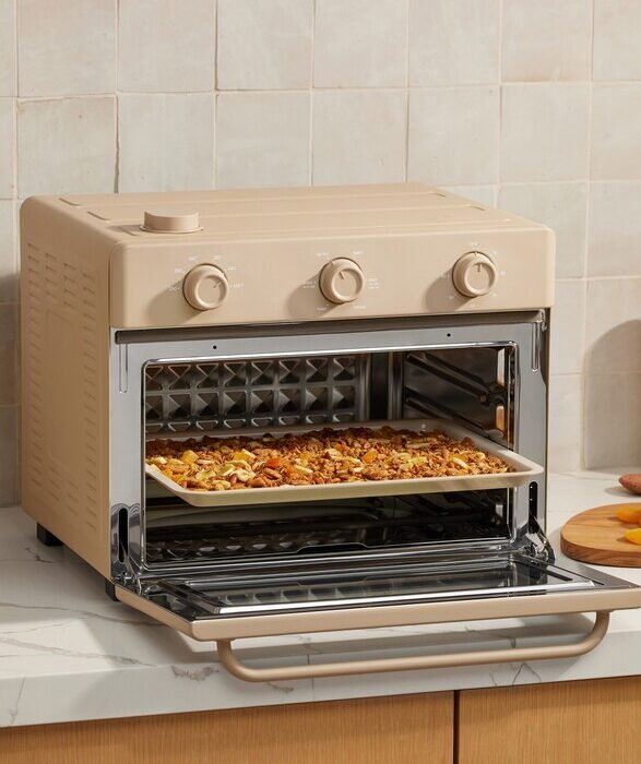 Our Place Wonder Oven | 6-in-1 Air Fryer & Toaster Oven with Steam Infusion | Compact, Countertop Friendly, Fast Preheat, Multifunctional | Air Fry, Toast, Roast, Bake, Reheat & Broil | Steam