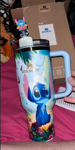 🔥40OZ Stitch Insulated Tumbler Gift Box  Include Straw and Topper photo review