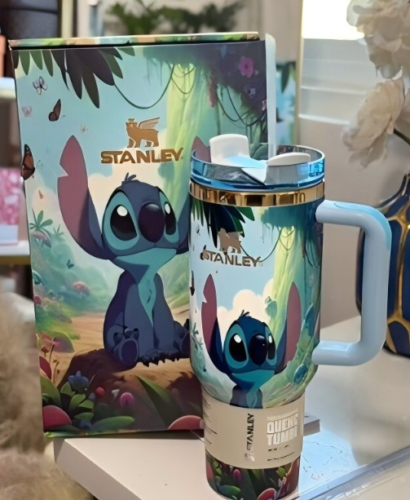 🔥40OZ Stitch Insulated Tumbler Gift Box  Include Straw and Topper photo review