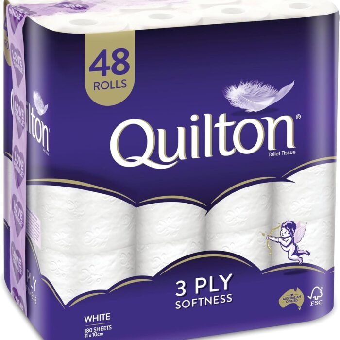 Quilton 3-Ply Toilet Tissue 48 Pack (1 x 48 Rolls)